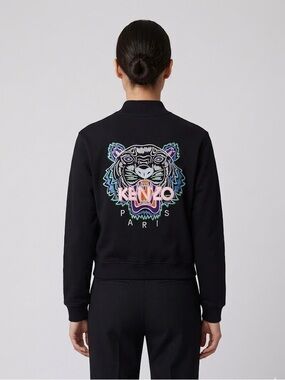 KENZO Paris Tiger Embroidered Cotton Bomber Jacket | Size XS